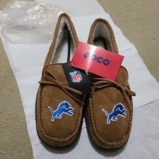 Mens NFL Team Logo Moccasin Slippers