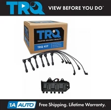 TRQ Ignition Coil & Spark Plug Wire Kit Set for Hyundai Kia New