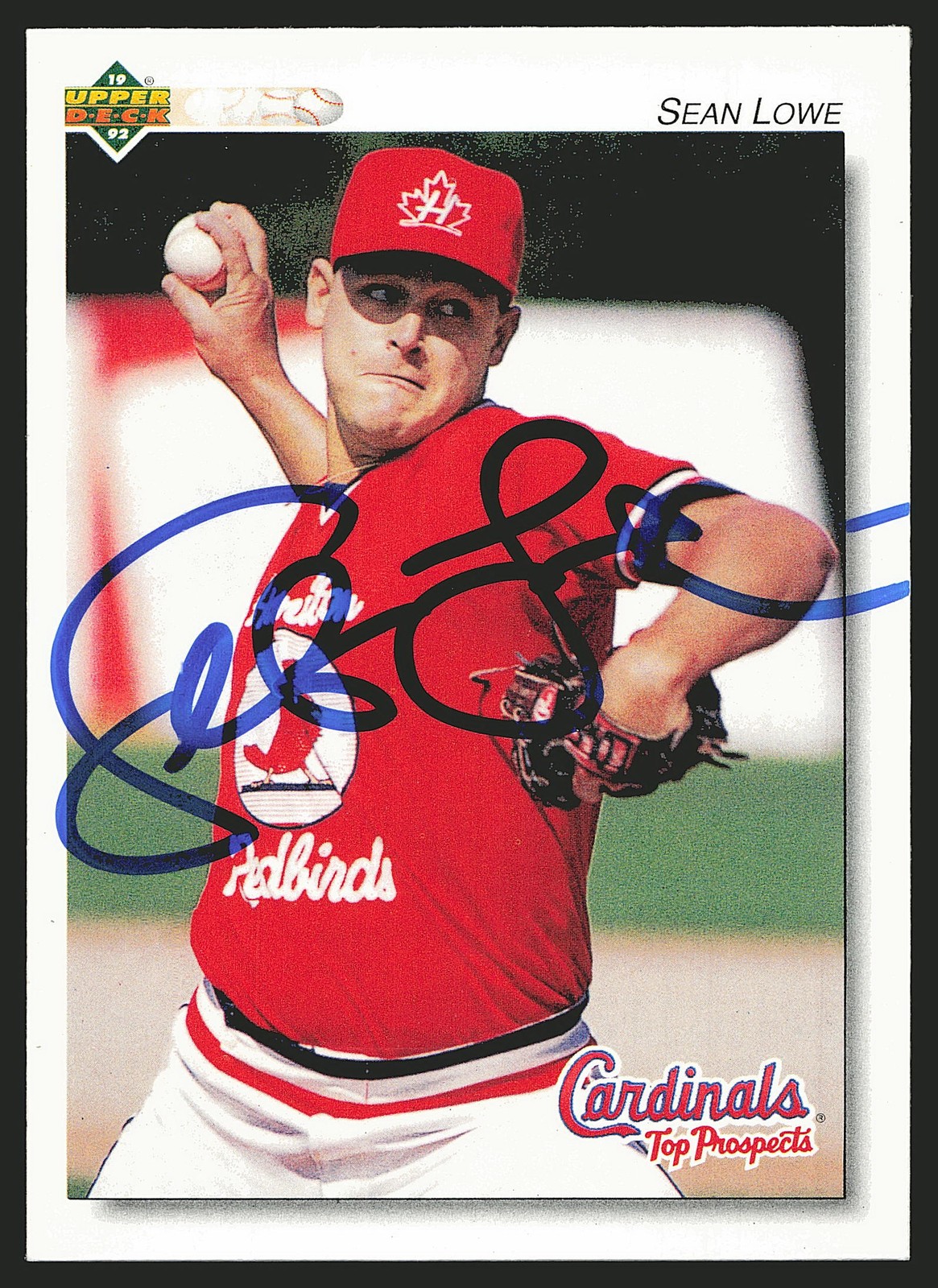 1992 Upper Deck Minor League #119 Sean Lowe In Person Autograph, A39