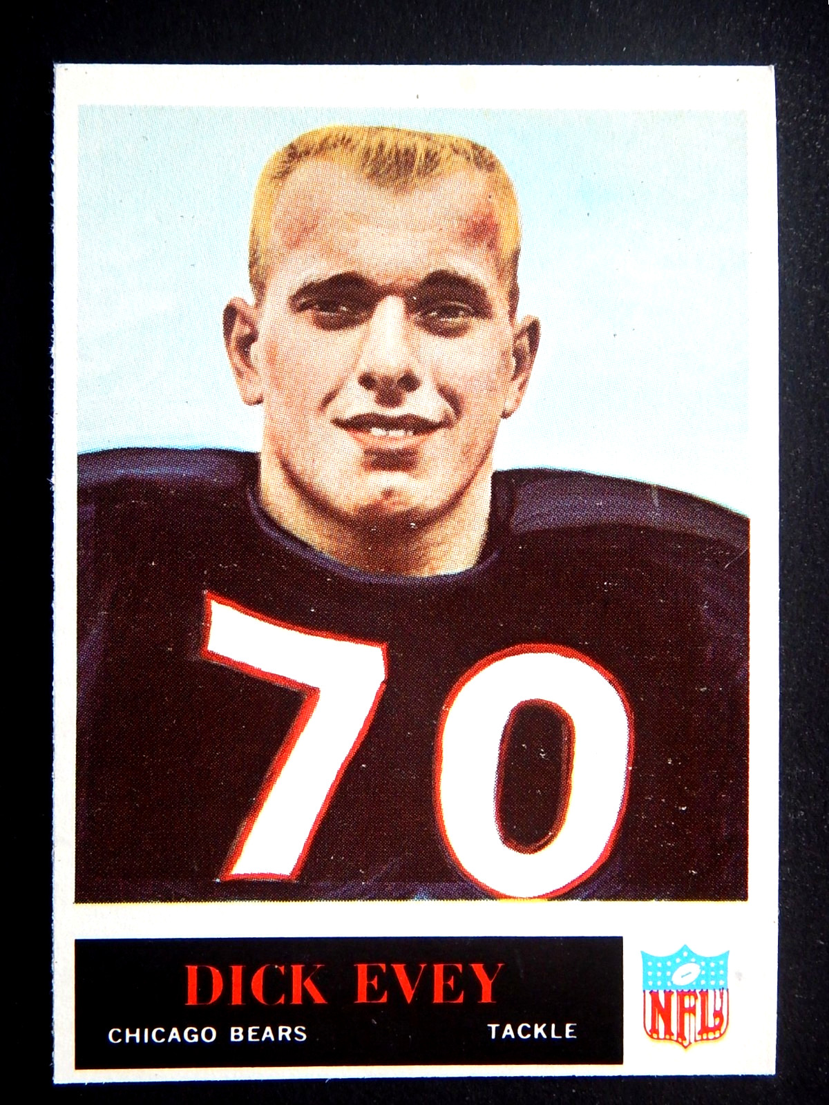 Dick Evey #20 Philadelphia 1965 Football Card (Chicago Bears)