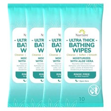 Nurture XL Ultra Thick Body Wipes for Adults w/Aloe  40 Extra Large Disposable
