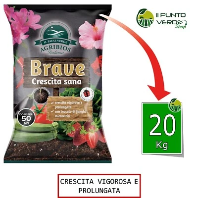 IL PAESE VERDE BRAVE CRESCITA SANA 20 Kg inoculo funghi micorrizici granulare Agribios