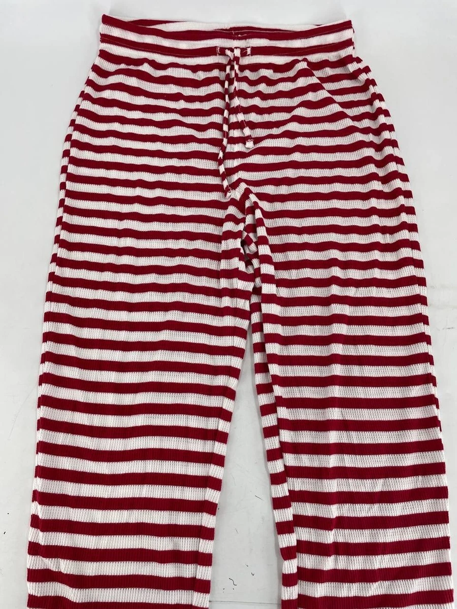 Red and white striped pajamas pants hot sale