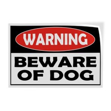 Decal Stickers Warning Beware of Dog Vinyl Store Sign Label Business