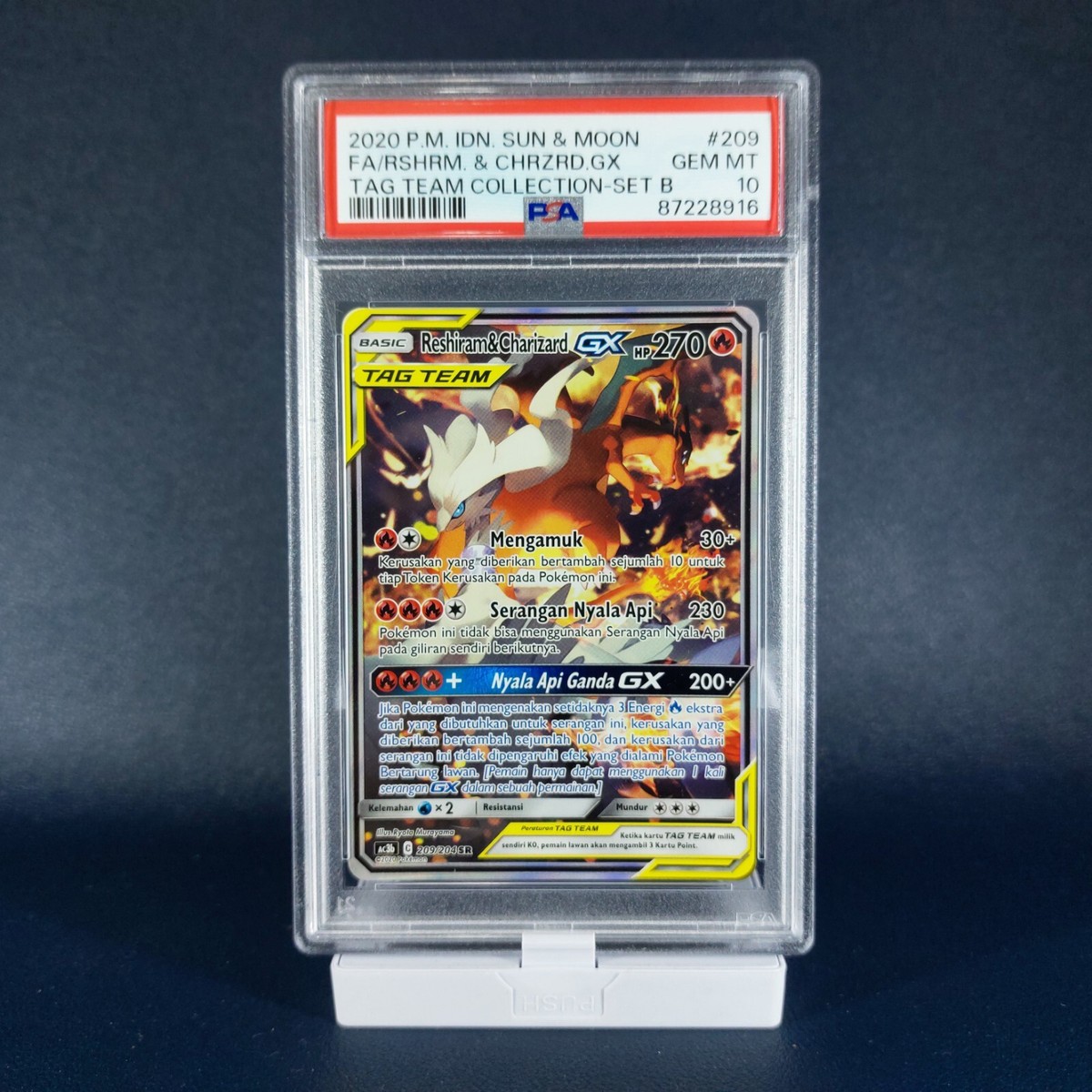 Charizard & Reshiram GX SR Alt Art PSA 10 209/204 Pokemon Charizard & Reshiram GX SR Alt Art PSA 10 209/204 Pokemon