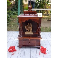 Holztempel indisch handgefertigt braun Palisander Pooja Ghar traditionell Mandir