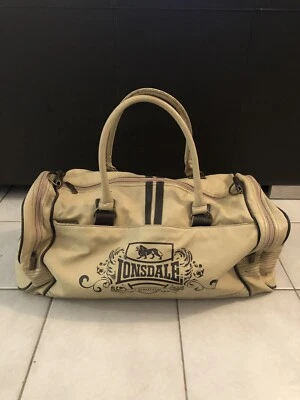 lonsdale leather duffle bag