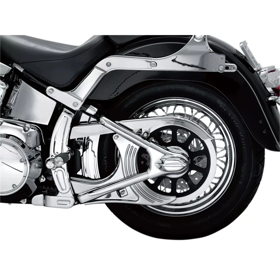 Cubiertas de cuadro cromadas Kuryakyn 7773 cubierta Boomerang Harley Davidson Softail 08-17 Foto 2 de 3