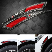2PCS Carbon Fiber Car Wheel Eyebrow Arch Trim Lips Fender Flares Protector Strip