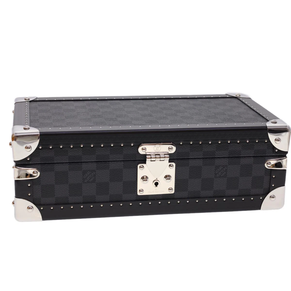 Designer Watch Case - Damier Graphite Canvas