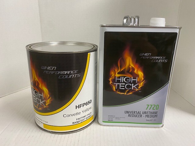 GM Code 52  1 Gal Corvette Yellow Automotive Basecoat & 1 Gal Reducer