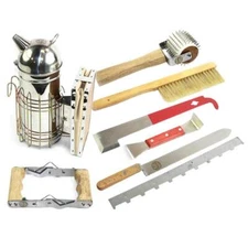 Professional Beekeeping Kit Smoker Frame Spacer Serrated Knife Roller GLTOOLSE1