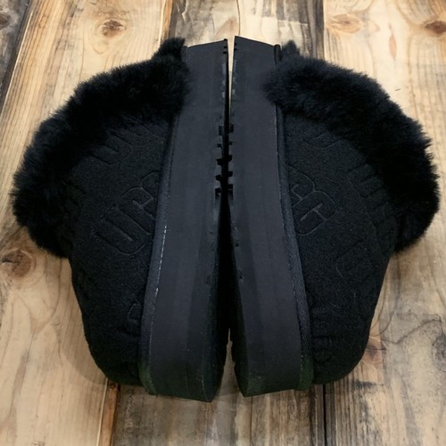 UGG DISQUETTE FELTED PLATFORM SLIPPER CLOG WOOL SANDAL BLACK WOMENS US 9 / EU 40 - Picture 9 of 19