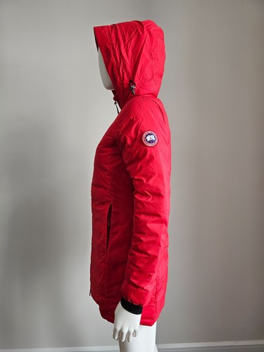 AUTH NWT CANADA GOOSE Camp Hooded Packable Down Jacket Matte Red Women's XS - 第 4/18 張圖片