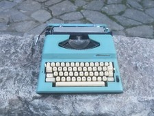 Hebros 300 turquoise blue vintage typewriter, Automatic English alphabet thumbnail