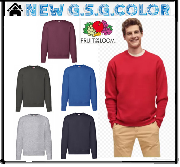 Sudadera Hombre Jersey Sudadera Hombre Set-In Premium Fruit Of The Loom