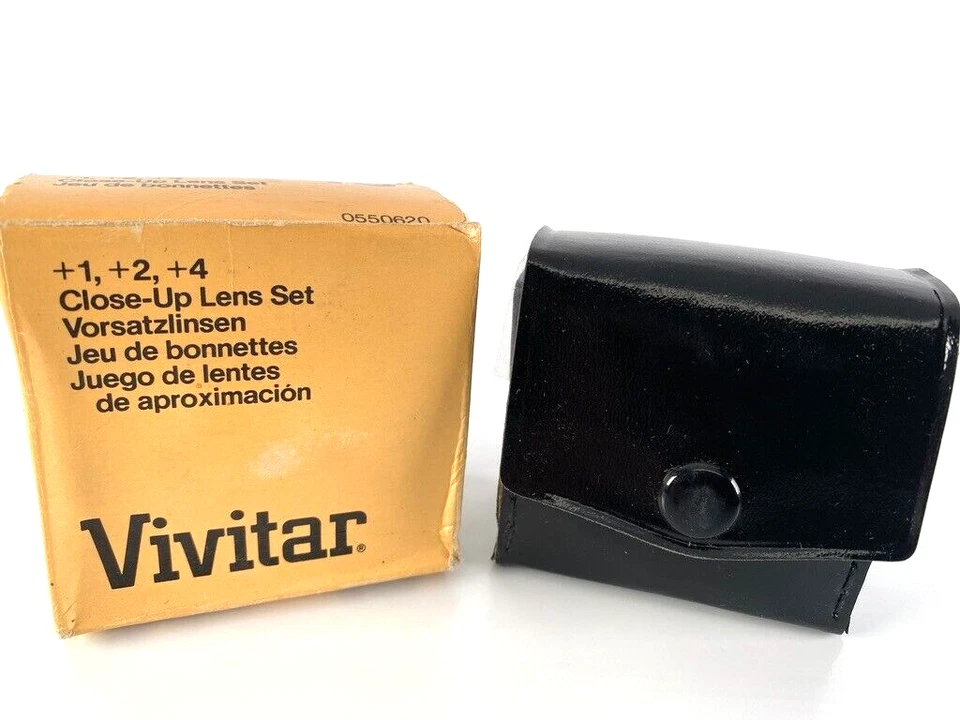 Vintage 49mm Vivitar Coated Close-up Lens Filter Set +1 +2 +3 in Box - Image 2 of 4