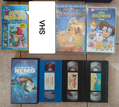 LAGERPOSTEN 7 VHS SIGNIERT DISNEY und VERSCHIEDENE VIDEOKASSETTEN CARTOONS KLASSIKER 