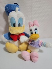 Disney Donald Daisy Duck Plush Disneyland Embroidered Eyes Stuffed Animal Toys