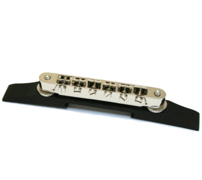 Genuine Gretsch Nickel-Ebony Adjusto-Matic II AOM Guitar Bridge 006-0884-049