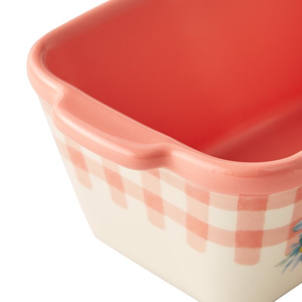 Pioneer Woman Mini Ceramic Loaf Pan Floral Sweet Romance Gingham New  *U Pick