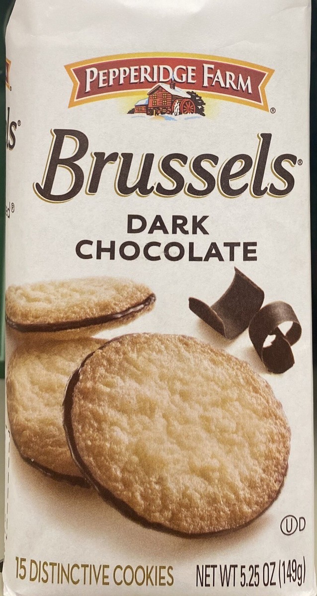Pepperidge Farm BRUSSELS DARK CHOCOLATE Cookies 5.25 oz Bag - NEW