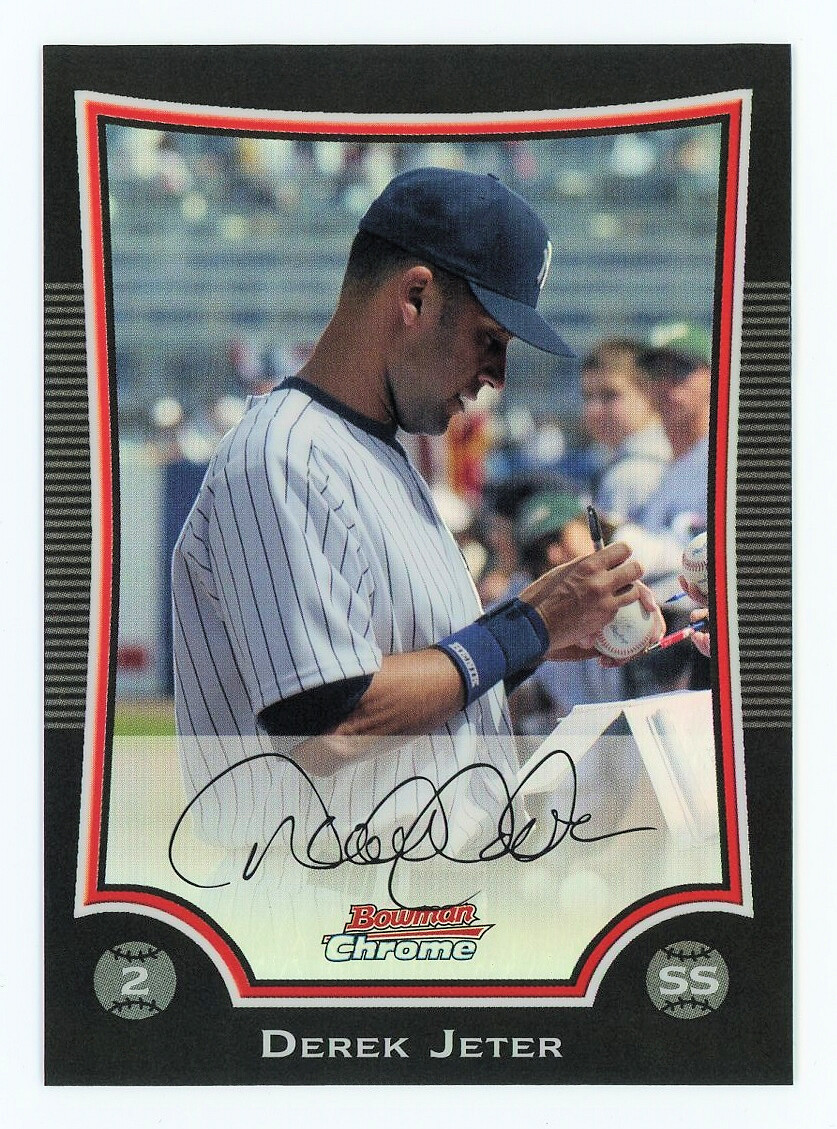 2009 Bowman Chrome REFRACTOR #80 Derek Jeter WORLD SERIES MVP New York Yankees