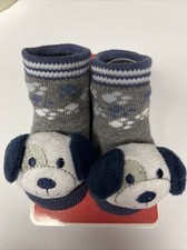 Kidgets 3D Animal Socks 0-12 months Infants-Gray Puppies