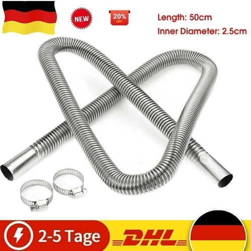 Edelstahl Diesel Abgasschlauch Abgasrohr Standheizung 60cm&Φ25mm Für Air He G7P6