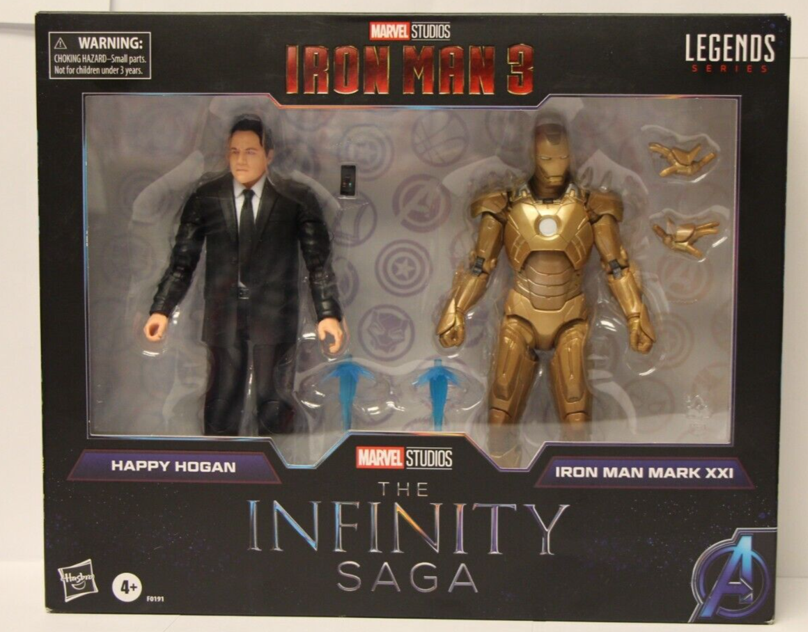 Marvel Legends Iron Man 3 Happy Hogan & Iron Man Mark XXI Action