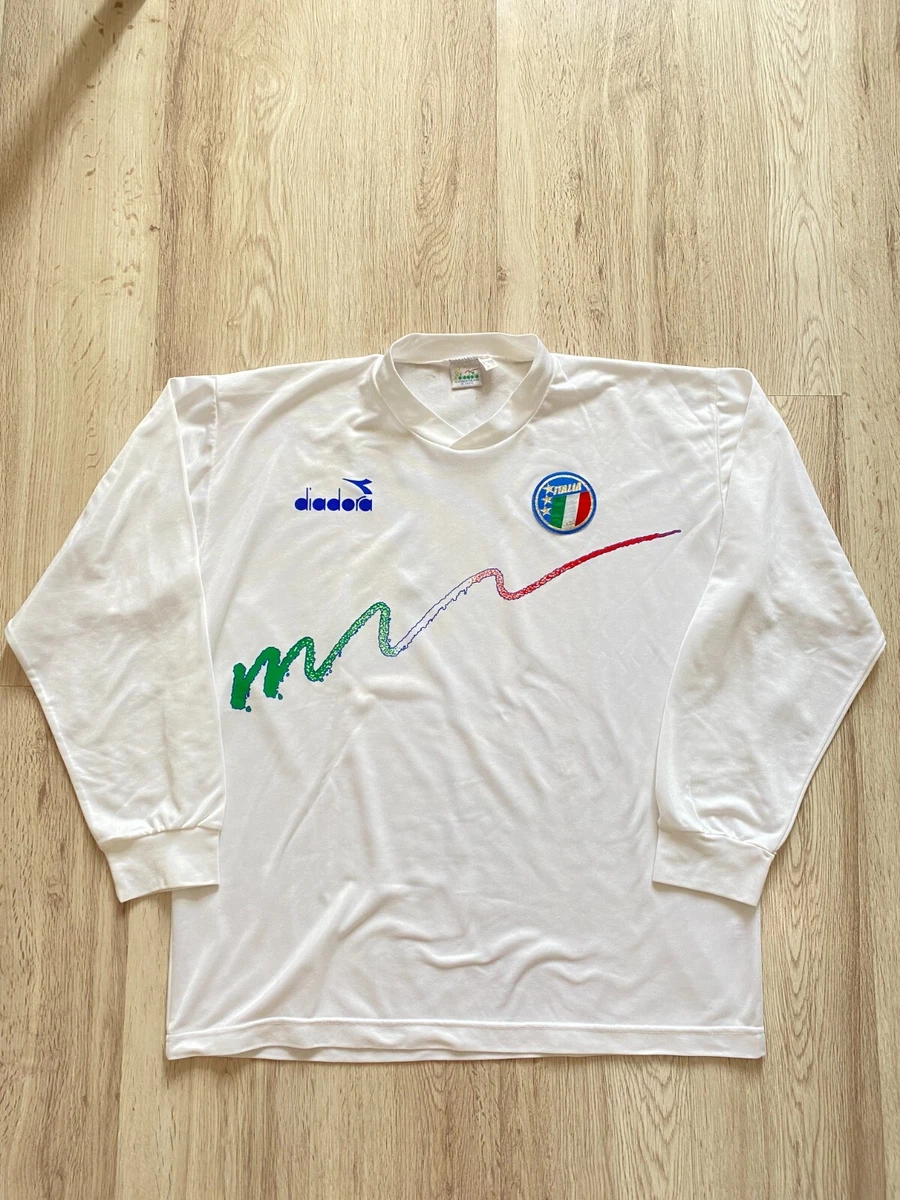 1986/90 ITALY Football Shirt Vintage Diadora LS Training Soccer