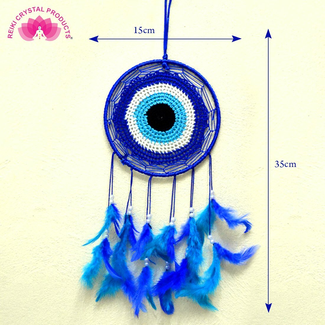 Hand Woven Crystal Dream Catcher (35 x 15 cm), Attract Positive