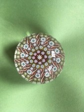 Vtg Perthshire Crieff Scotland Millefiori Twist Paperweight - Original Label