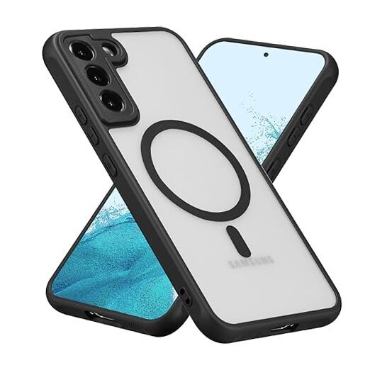 Magnetic Case for Samsung Galaxy S22 – Slim Durable Black Design with Secure Grip