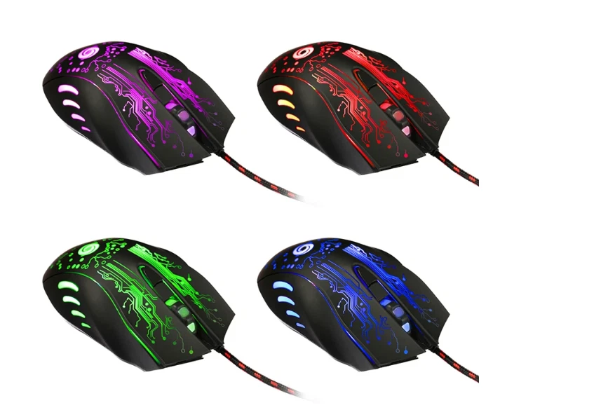 Souris USB Filaire Gaming Mouse 3200 Dpi 6 Boutons LED Wired Mouse Gamer Pro Pc - Photo 3/4