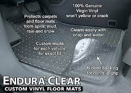 CLEAR 3 Rows FULL SET Endura Mat Vinyl Custom Fit Floor Mats for NISSAN QUEST