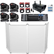  4 Eliminator Stealth Spot LED Moving Head Lights DMX Control Facade Fogger ADJ