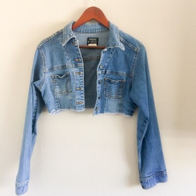 Vintage Y2K Nissi Jean Denim Crop Jacket Size M | eBay