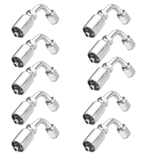 10 Pack 3/8" JIC 37° Female 90° Elbow Hydraulic Hose Fittings For 3/8" I.D. Hose - Picture 9 of 13
