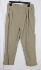 John W. Nordstrom Chino Pants Men Size 36W x 31L Beige Straight Leg Pleated