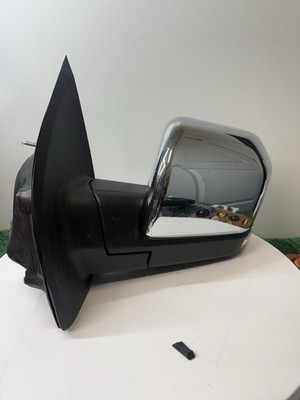 OEM 2015-2020 Ford F150 Chrome Left Mirror Blind Spot Power Fold - BROKEN TAB