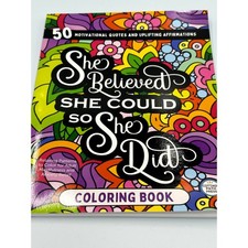She Believed She Could So She Did Coloring Book - 8x10