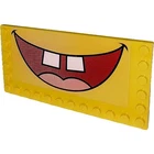 Lego Tile 6 x 12 with Studs on 3 Edges with Spongebob Mouth Sticker 2 Inv. 559