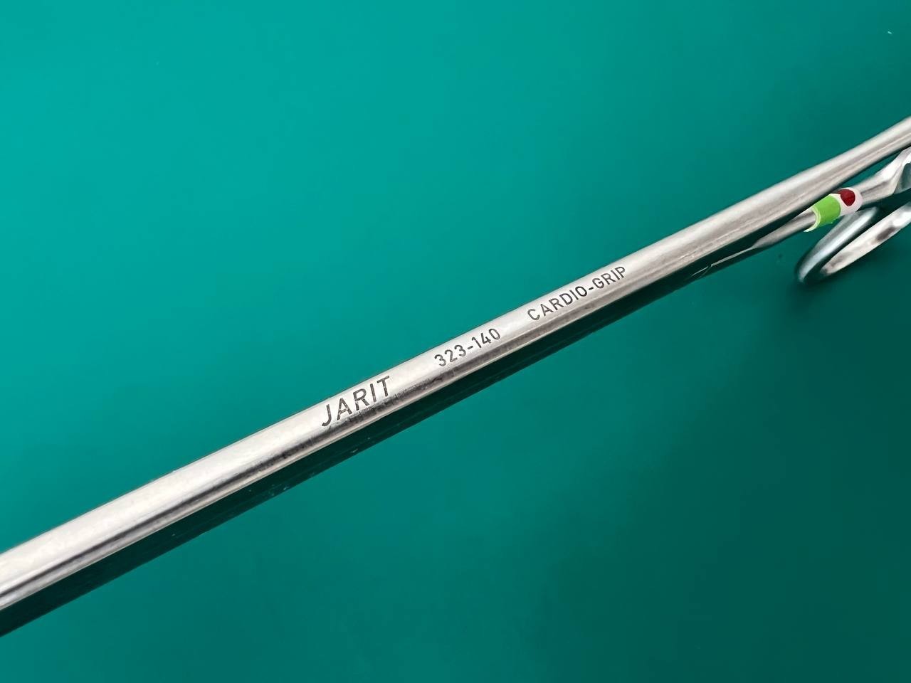 Jarit 323-140 DeBakey Clamp, Dual Pivot, Long, Cardio-Grip, 10mm, Tapered Jaws