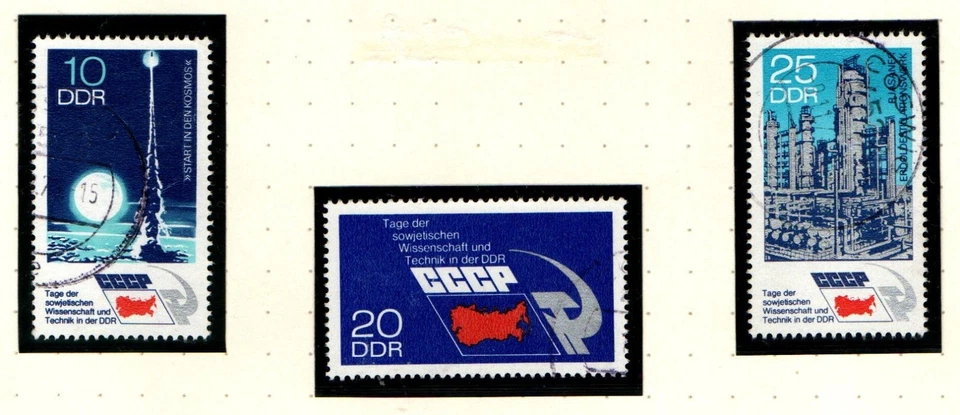 DDR Briefmarken Satz 1973 Sowjetische Wissenschaft 1887-1889 gestempelt (DDR70) - Bild 1 von 1