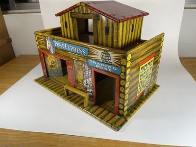 Marx Pony Express Tin Litho Western Building 54mm | eBay