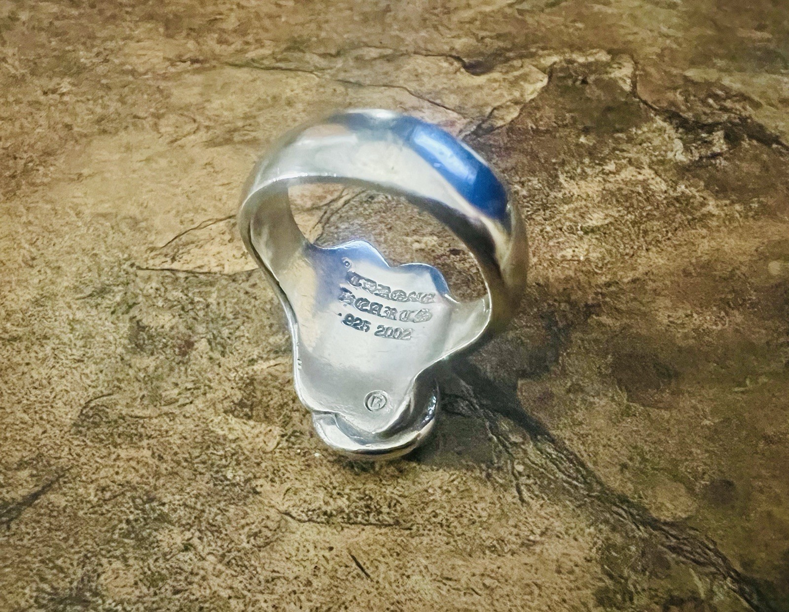 Chrome Hearts X Rolling Stones 2002  Sterling Silver Lips Tongue Ring Sz 11.75 thumbnail 2