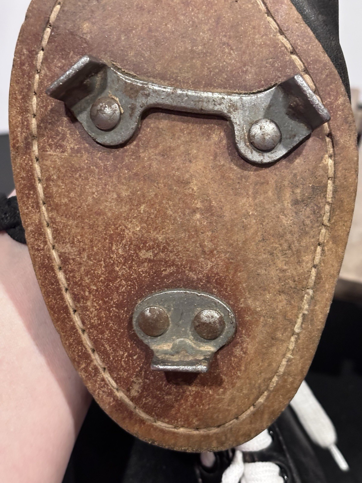 Vintage Spot-Bilt Leather Metal Cleats Men’s Size 11-Black - Mid Century - Rare