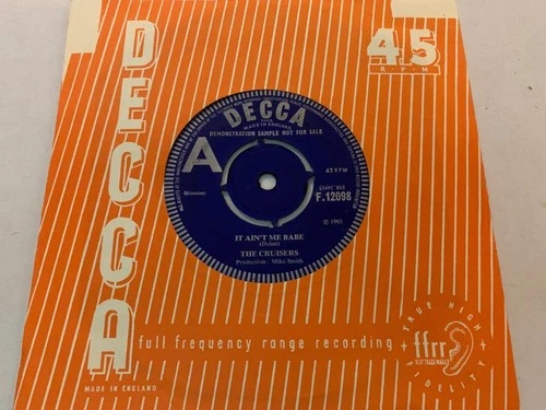 CRUISERS It Ain't Me Babe BOB DYLAN DAVE BERRY MOD 1965 UK Decca DEMO F12098 VG+