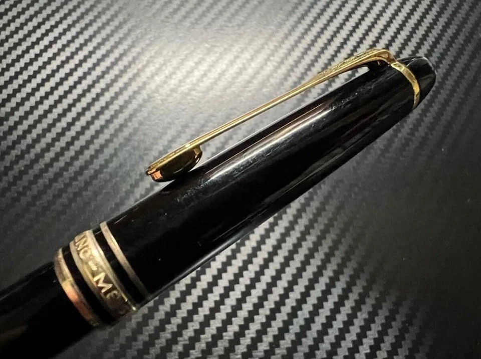 Caneta-tinteiro Montblanc polo 144 EF núcleo de ebonita ouro completo #e84922 - Imagem 4 de 4
